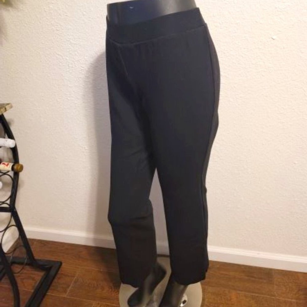 Alfani heavy stretch pants women's M. Dark blue & black pattern (snake?). Comfy!